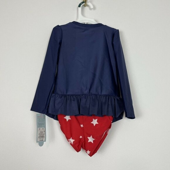 Cat & Jack Toddler Patriotic Unicorn Long Sleeve Swim suit - Picture 5 of 5